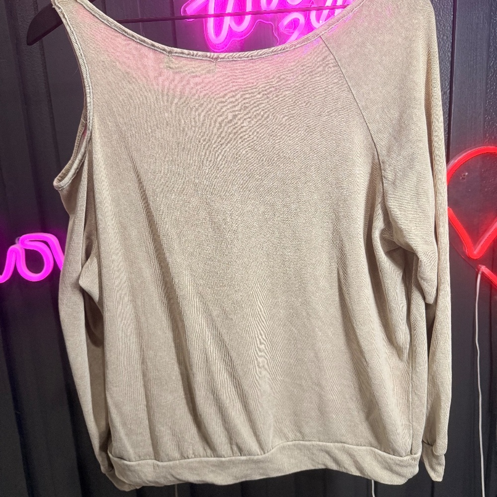 Mustard seed off the shoulder sweatshirt - Picture 7 of 13